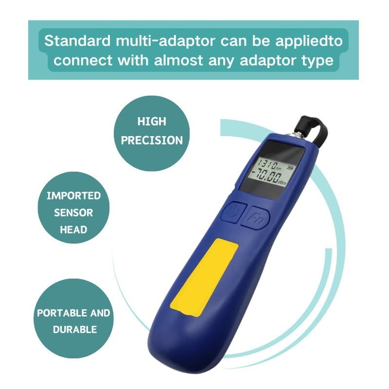 Misuratore di luce per fibra ottica, Mini OPM TL537 Strumenti Tester Porta ST/SC/FC Misuratore di potenza ottica Palmare Fibra Fotometro FTTH(-50~+26dB)