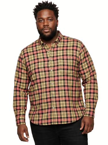 Chemise à carreaux multicolore homme grande taille coupe droite et tissu respirant