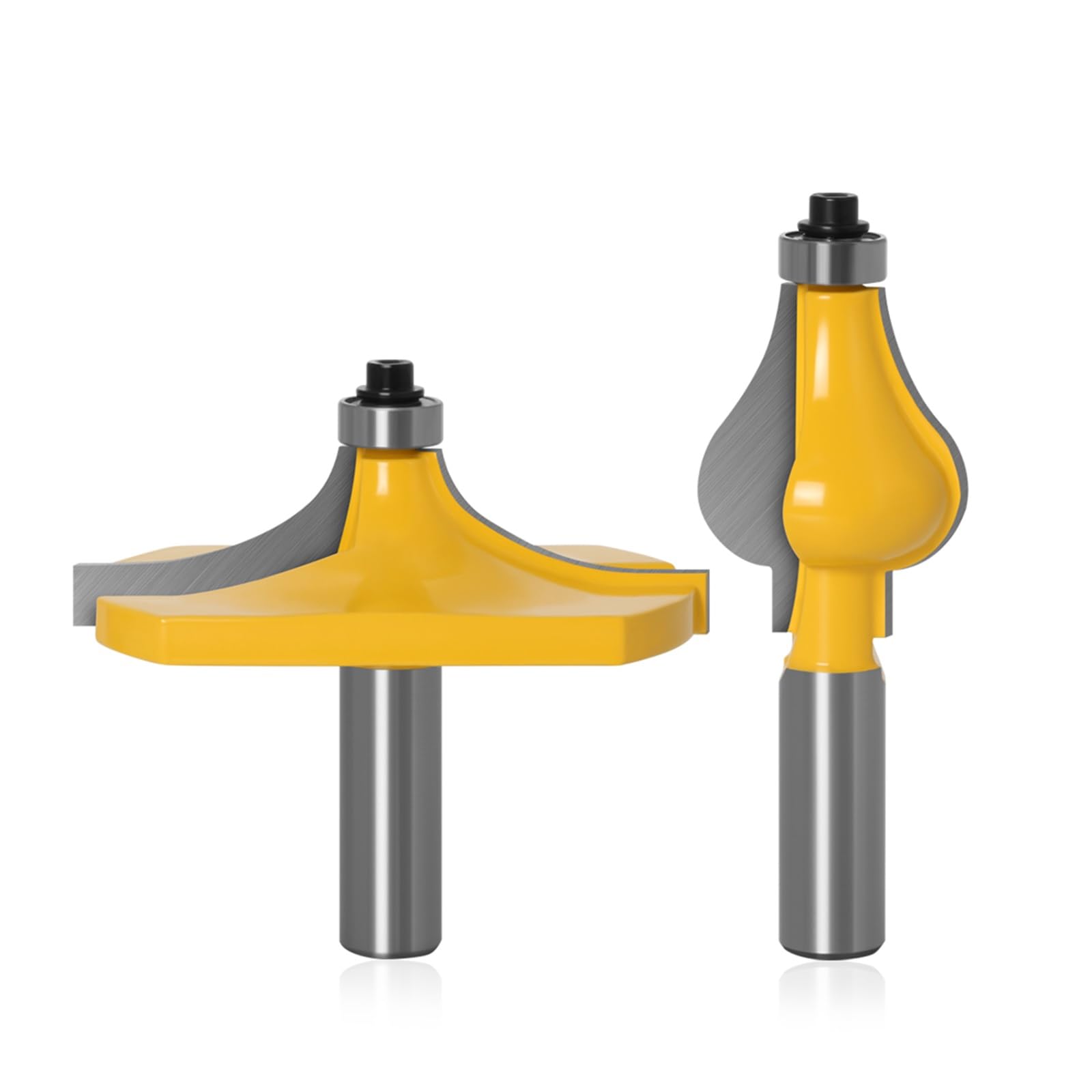 2 sztuk 1/2 "Shank 12mm Shank Andrail zestaw bitów do frezowania-standard/linia fletowa nóż frez do drewna czop frez do narzędzi do obróbki drewna(12.7mm shank)