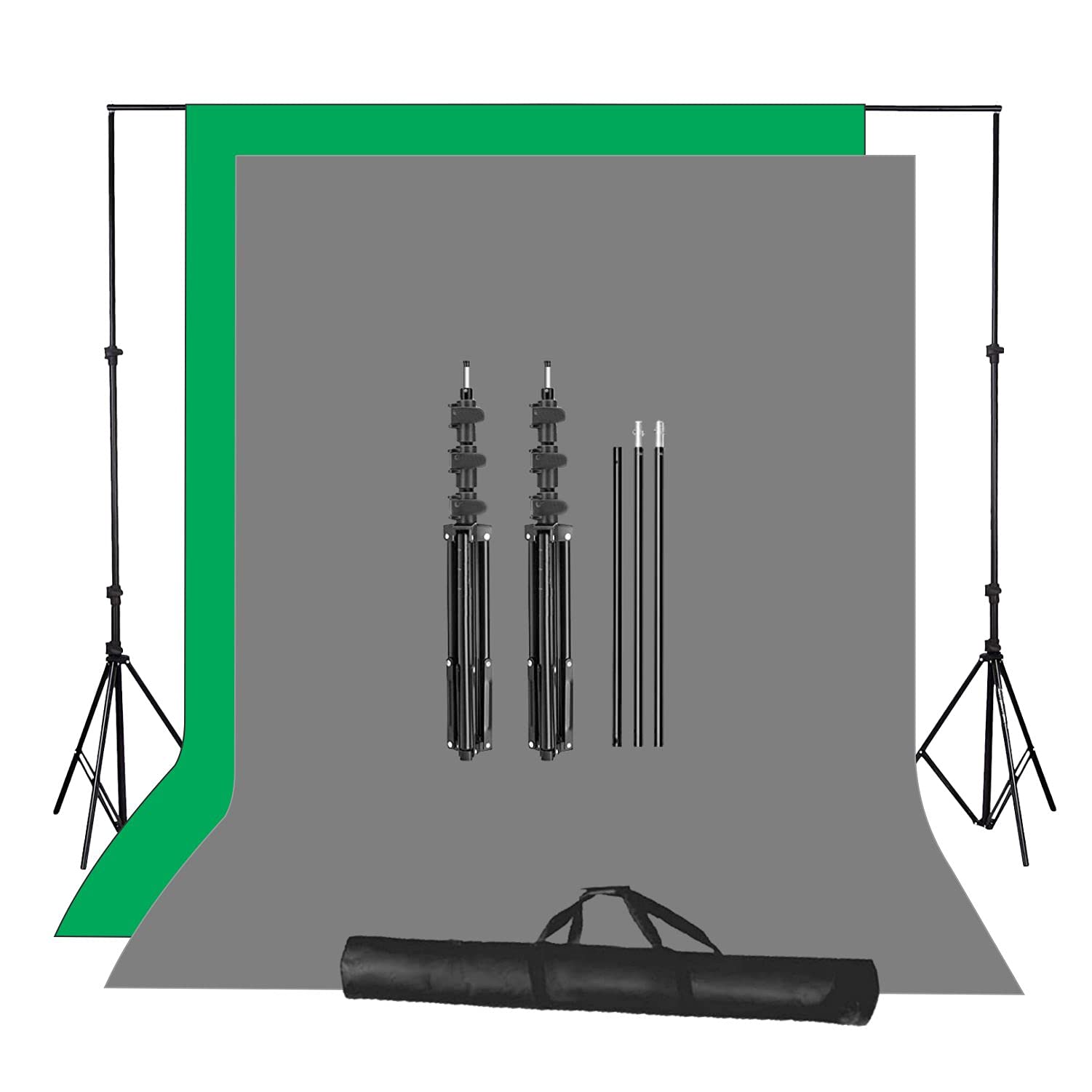 Buy Boltove® Green and Grey Screen Backdrop with Stand, 8FT X 12FT Wide