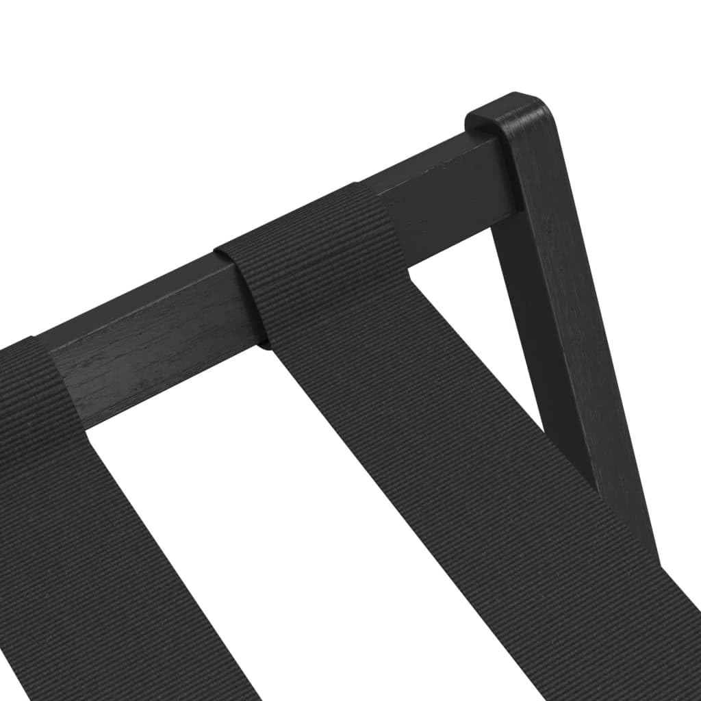 vidaXL Porte-Bagages Noir 68x38x58 cm Bambou, Porte-valises, Porte Bagage, Planche à Bagages, Porte-Bagages Pliant, Porte-Bagages pour Chambre d'amis