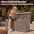 EAST OAK Outdoor Storage Box, 60 Gallon Deck Box Indoor and Outdoor Use, Waterproof Resin Storage Bin for Patio Cushions, Gardening Tools, Lockable, UV Resistant, Brown