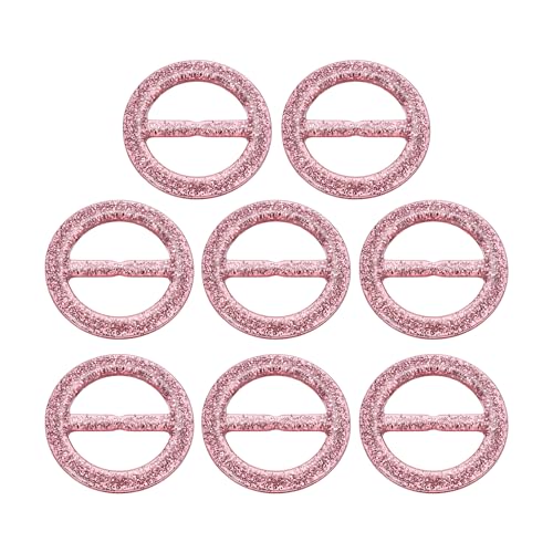 Image of uxcell Plastic Tee Shirt Clips, Round Bling Resin Scarf Ring Buckle, Fashion Tie Circle Clip