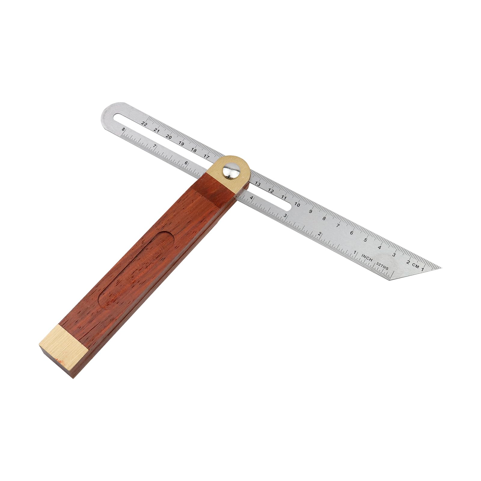 T Tulead22cm/8.66" T-Bevel Gauge Activity Angle Ruler Protractor Sliding Square Carpenter Measuring Tape 360 Degree Adjustable High Precision T Bevel Angle Finder with Wood Handle