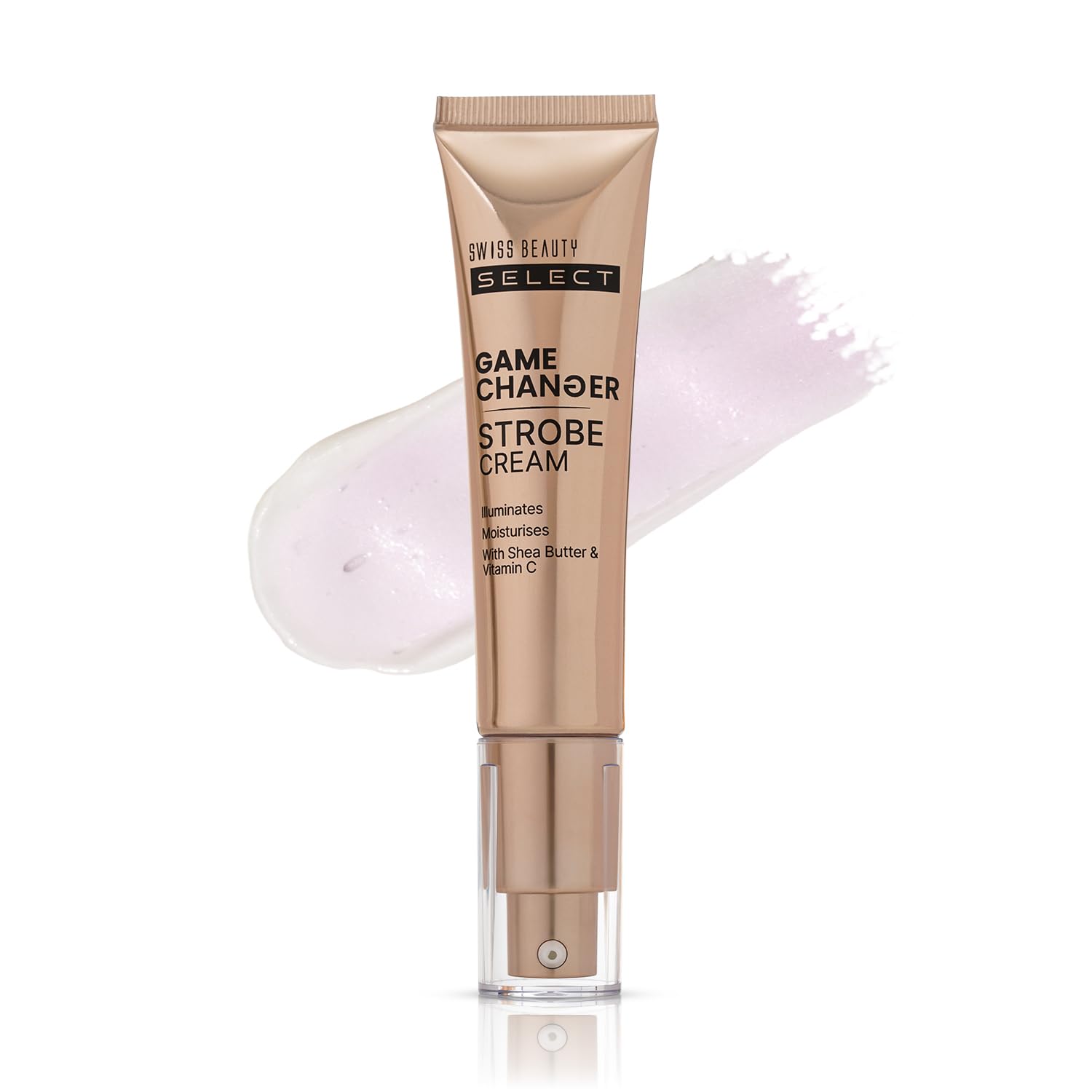 Swiss Beauty Select Game Changer Strobe Cream Enriched With Shea Butter & Vitamin C | Shade- Pink Sheen, 35gm