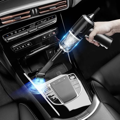 Image of 6 Pcs Car Cleaning Kit Car Accessories 2026 Car Duster Microfiber Brush Big-1 | 1 Car Vacuum | 1 Car Dustbin | 1 Microfiber Cloth | 2 Interior Cleaning Brush (6 Pack)
