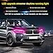 LED Headlight Strip Tube Light, 24 Inch Flexible DRL Daytime Running Light, Waterproof Switchback Sequential Flowing Turn Signal Lamp, Auto Decor Accessories Universal for Most Cars (Pink/Yellow)