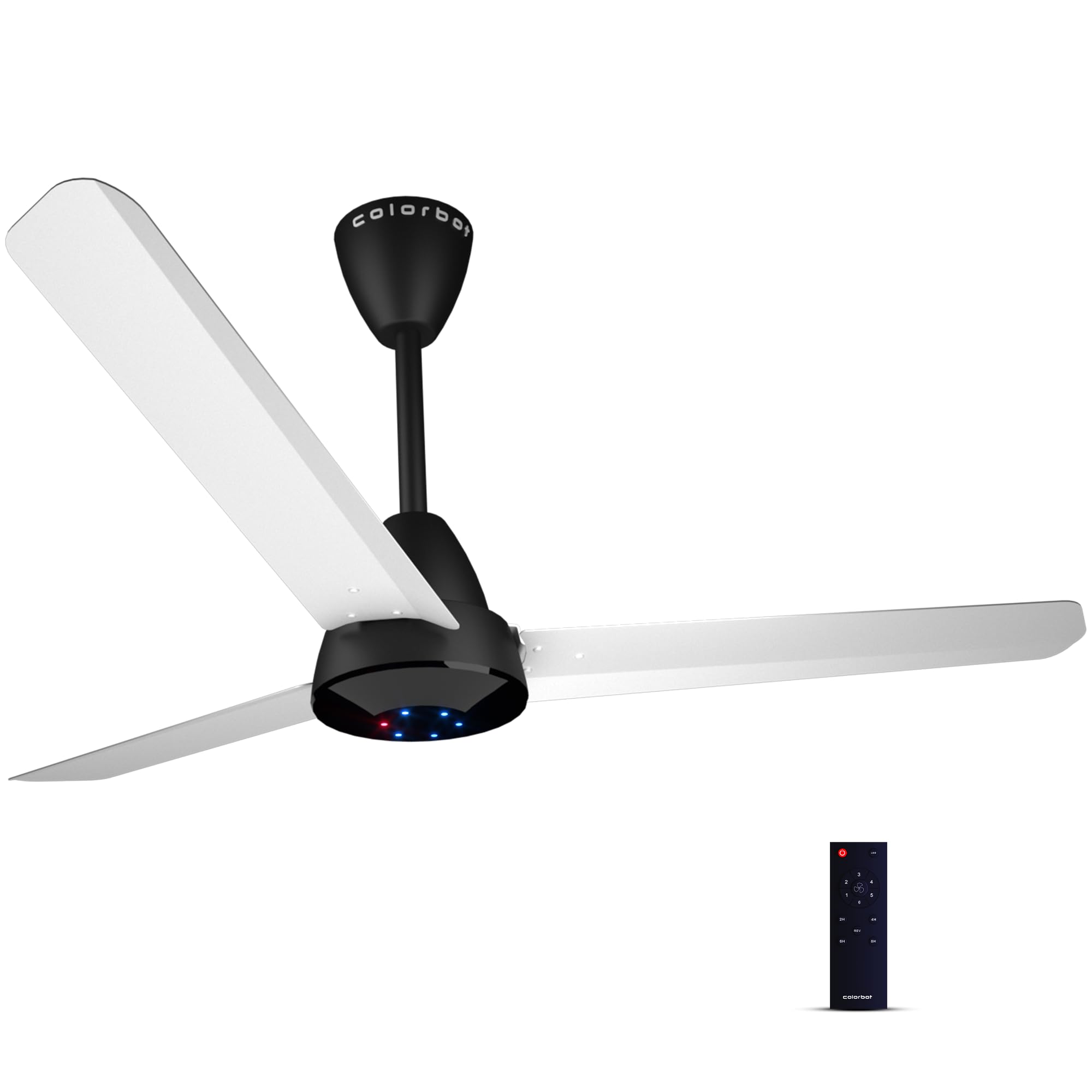 Colorbot Helix 1200 mm BEE 5 Star Rated BLDC Ceiling Fans with Remote Control | High Speed | Power Saver | 100% Copper Winding | Reverse Mode | 2+2 Ye...