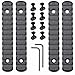 Pecawen 4 Pack Polymer Picatinny Accessory Rail Single Picatinny Rail, 13-13-13-13 Slots Black