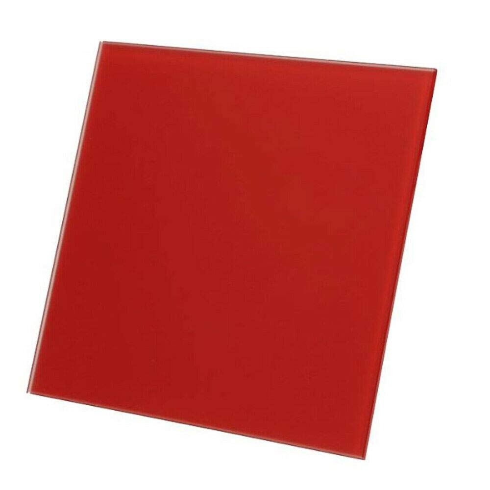 SolaDirect 4 in / 100 mm Bathroom Fan - Extractor Fan for Bathroom and Kitchen - IPX 4 - Turbo with Humidity Sensor and Timer (Red Glass Matt - TRAX)