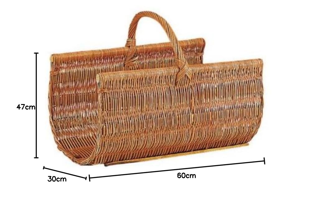 Panier à buches en osier PBU108S2