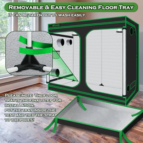 Image of 8x4 Grow Tent 96 inchx48 inchx78 inch 600D Mylar Hydroponic Indoor Grow Tent
