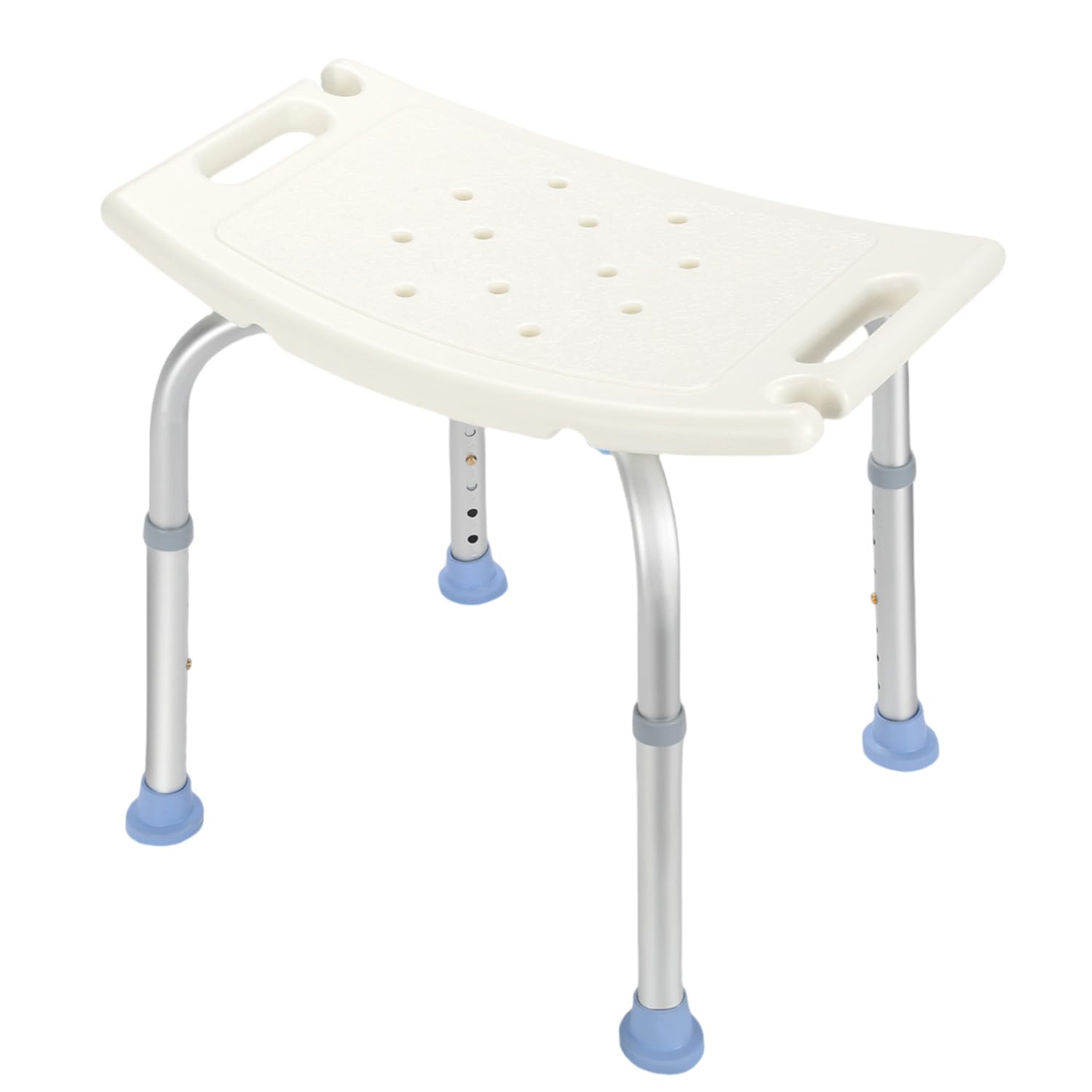 Taboret prysznicowy, krzesło prysznicowe z regulacją wysokości dla seniorów, antypoślizgowy, bezpieczne aluminiowe siedzisko prysznicowe, lekkie krzesło kąpielowe do wanny, obciążenie 180 kg