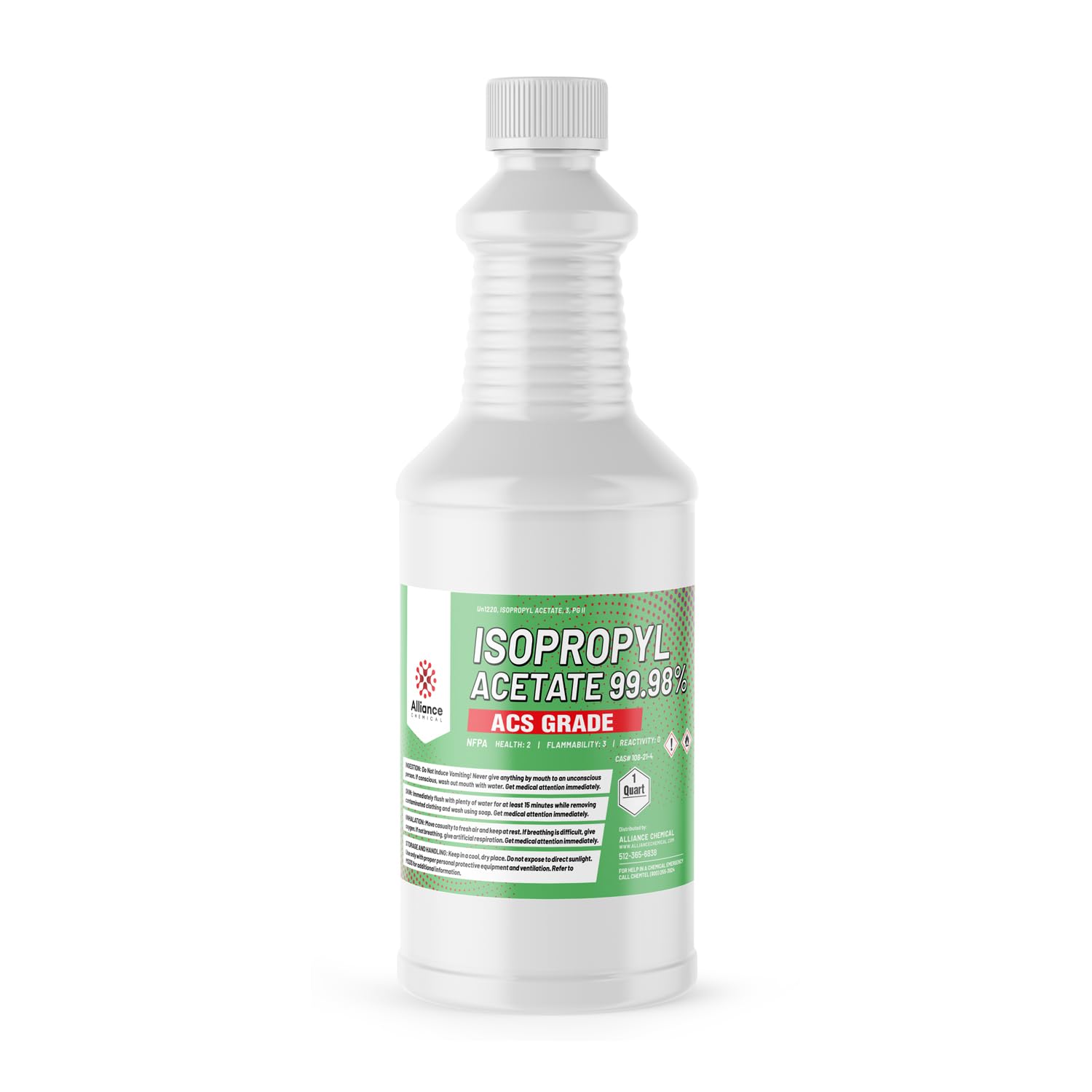 Isopropyl Acetate 99.98% ACS Grade - 1 Quart - Premium Solvent for Lab and Purity Needs