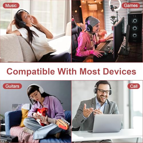 Cable de audio 3.5mm a 3.5mm y 6.5mm, 1.5 a 2 m (Rojo) miniatura 6