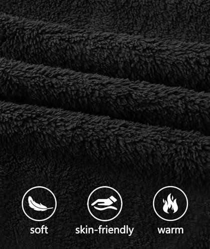 SCODI Men's Flannel Plaid Jacket Warm Sherpa Lined Fleece Hoodies for Men Zip Up Thick Jackets Winter Coat with Pocket4