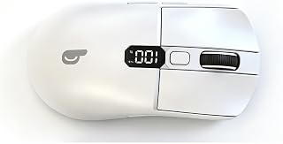 Mouse Sem Fio M30, 3 Modos (Bluetooth 5.2 + 2.4GHz USB), Tela LED, Recarregável Tipo-C, 4 DPI (800-2400), Clique Silencioso, Design Ergonômico 69g