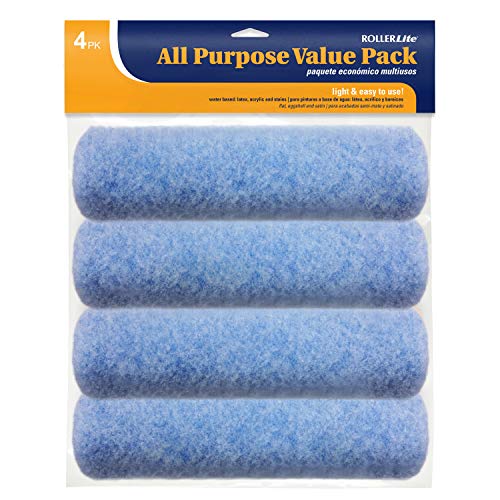Rollerlite (9Ap038-4Pk) 100% Polyester Knit 9" X 3/8" - Standard Roller Covers (4-Pack) #TOP1