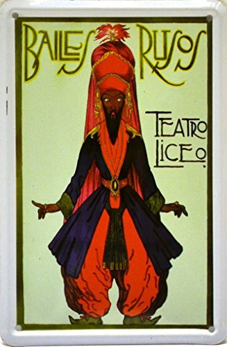ART ESCUDELLERS Magnet tin poster sign, with retro vintage design from Catalunya/Spain. Tin sign. 4,33" X 2,76" (BAILES RUSOS CON TURBANTE) - Image 2