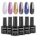 Produktbild WAKANIYA Glitter Gel Nail Polish Set Gel Nagellack kit - Spark 6pcs 8ml Soak Off UV LED Nail Gel Varnish Manicure Kit