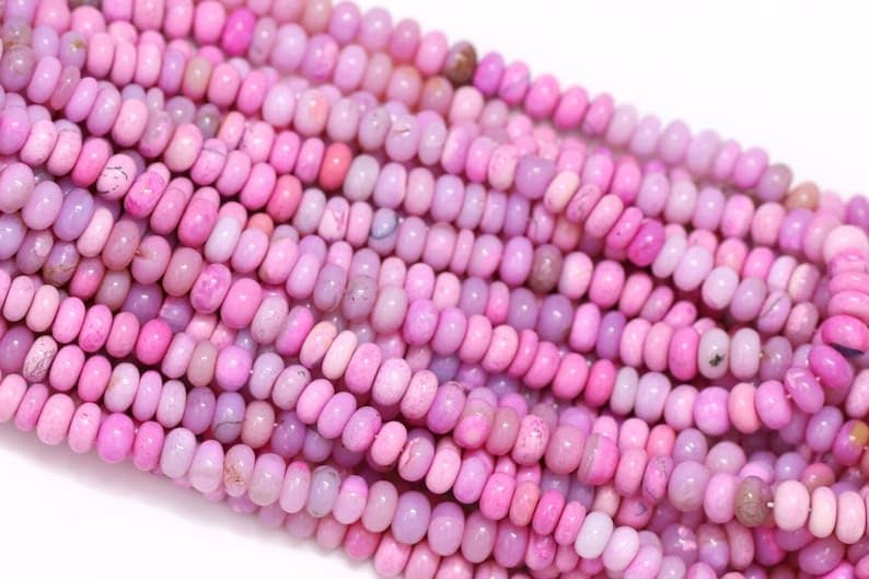 Perles rondes lilas 7-9mm naturelles pour création de bijoux colliers et bracelets DIY - 4