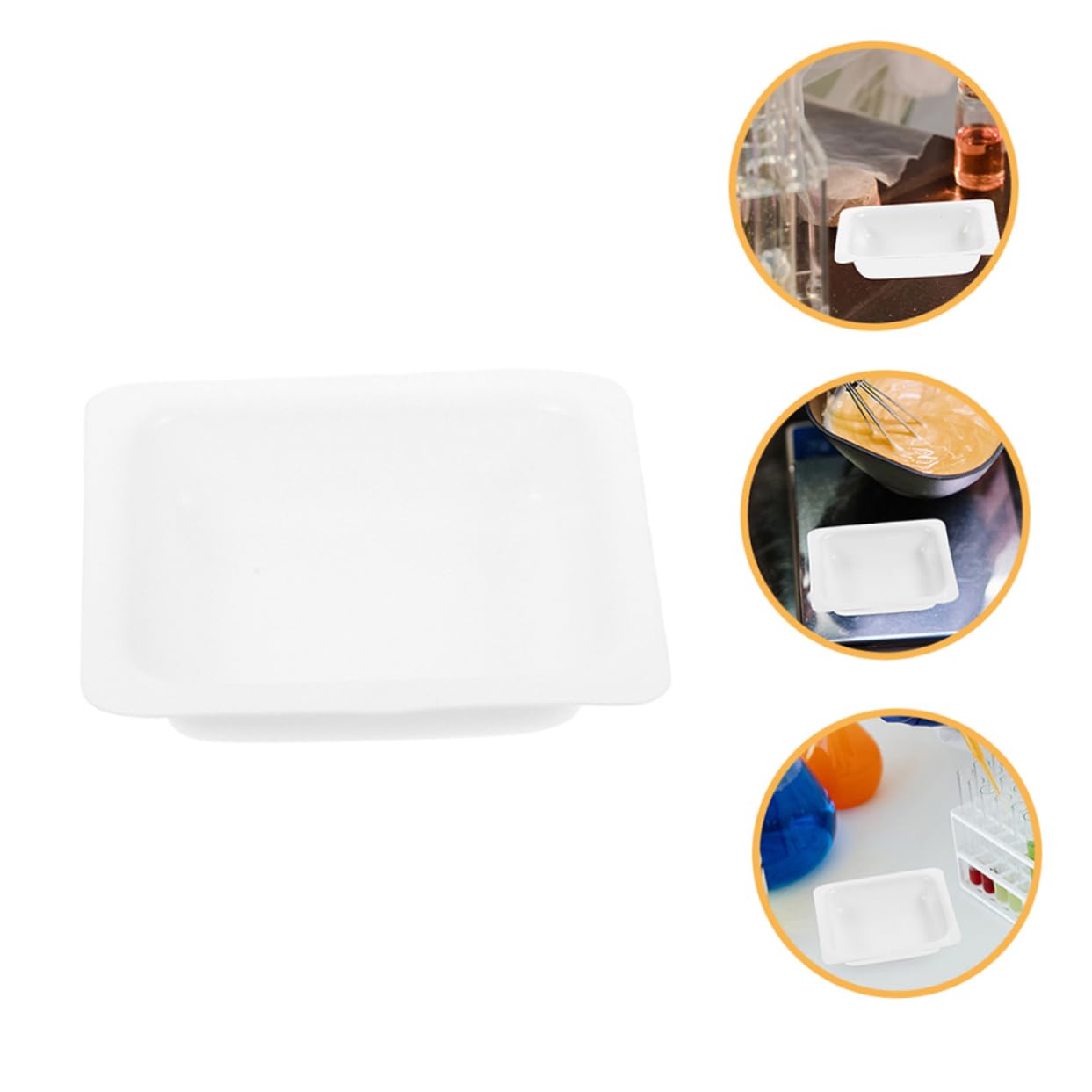 Gatuida Lot de 10 Bateaux de Pesage pour Échantillons, 100ml, Plastique Blanc, Compatibles Balances, pour Laboratoire