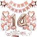 TOPHOPE Luftballon 14. Geburtstag Roségold Folienballon Luftballon Zahlen Geburtstagsdeko Mädchen 14 Jahr Riesen Folienballon Zahl 14 Ballon 14 Deko zum Geburtstag Roségold Happy Birthday