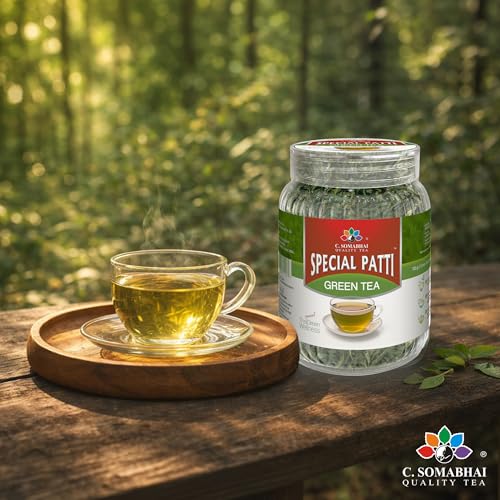 Image of C Somabhai Plain Green Tea 100g | Pure & Natural Loose Leaf Green Tea | Rich in Antioxidants | Supports Weight Management | Calming Herbal Drink | Zero Sugar Daily Wellness | Refreshing Taste