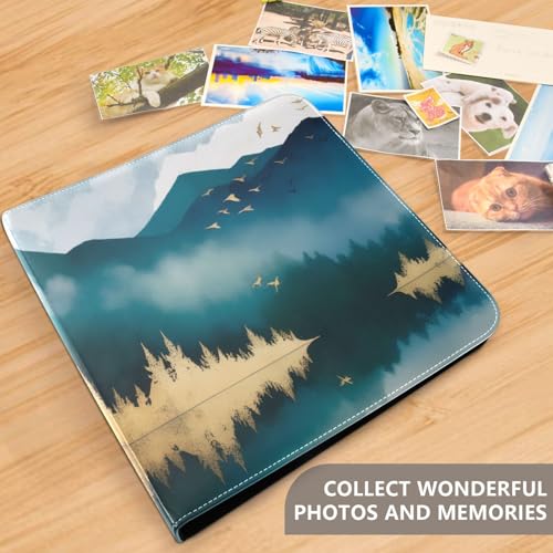 Álbum de Fotos Self Adhesive DIY Scrapbook Álbum Bosque Dorado Montaña 3 Anillos 40 Páginas 8x10 para Memoria miniatura 5