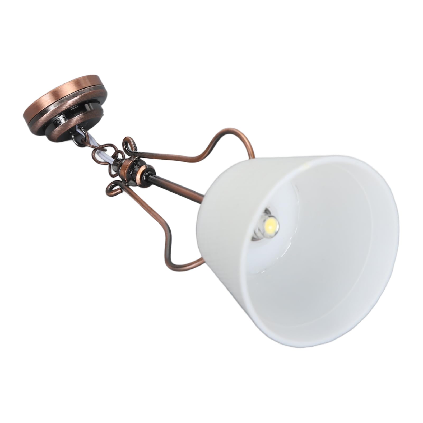 Hperu Cheminée Miniature pour Maison de poupée à l'échelle 1/12 avec lumière LED, 5, 1 x 5, cm, Meubles Miniatures réalistes alimentés par Batterie pour la décoration de la Maison, Meuble à