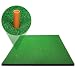 Forbidden Road Golf Practice Hitting Grass Mat (5ft x 3ft) with 2 Golf Tee Holes Rough Indoor Backyard Golf Pad Residential Golf Hitting Mat for Golf Swing Practice Training Putter Balls