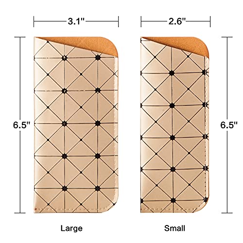 Image of TRIUMPH VISION 3 Pack Reading Glasses Pouch Soft Case Eyeglass Sleeve Slim | Alternative to Bulky Case in bag, Lightweight Lined Padded Protect Optical lens Slip in, Cute Pattern Portable for Daily Use