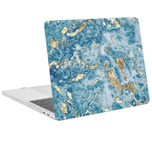Housse MacBook Air 13.3 anti-rayures plastique mat bleu avec découpe Touch ID précise