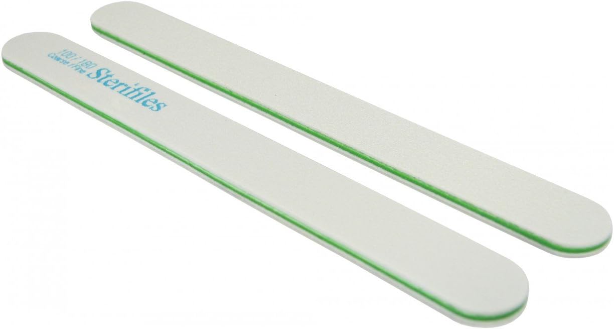 Sterifiles 100/180 (Lime Ctr) Nail File 50 Pack
