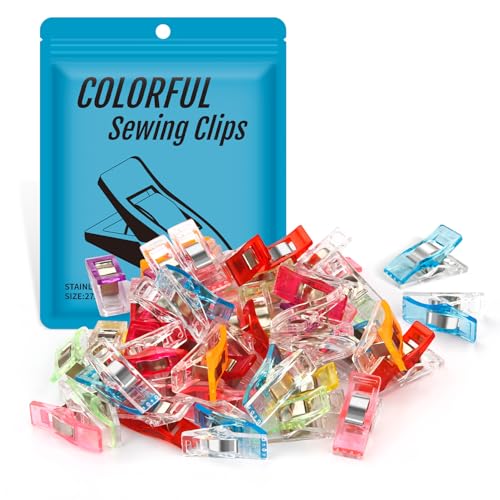 Ottemax Multipurpose Sewing Clips Pack of 60 Quilting Accessories to Replace Sewing Pins Pinning and Marking Assorted Colors