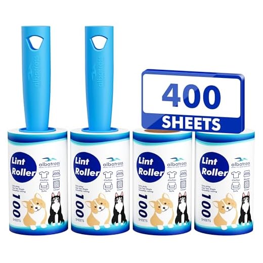 Extra Sticky Lint Roller, Mega Value Set 400 Sheets for Pet Hair Removal, Dog and Cat Lint Remover for Clothes, Furniture, Carpet