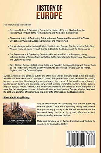 History Of Europe: A Captivating Guide To European History, Classical Antiquity, The Middle Ages, The Renaissance And Early Modern Europe (Fascinating European History) #TOP1