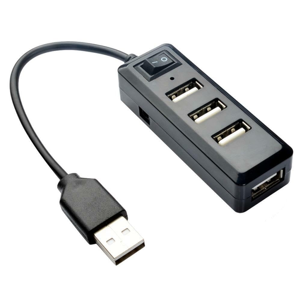 Amazon | 外部給電・スイッチ付きミニUSBハブ (USB2.0 4ポート