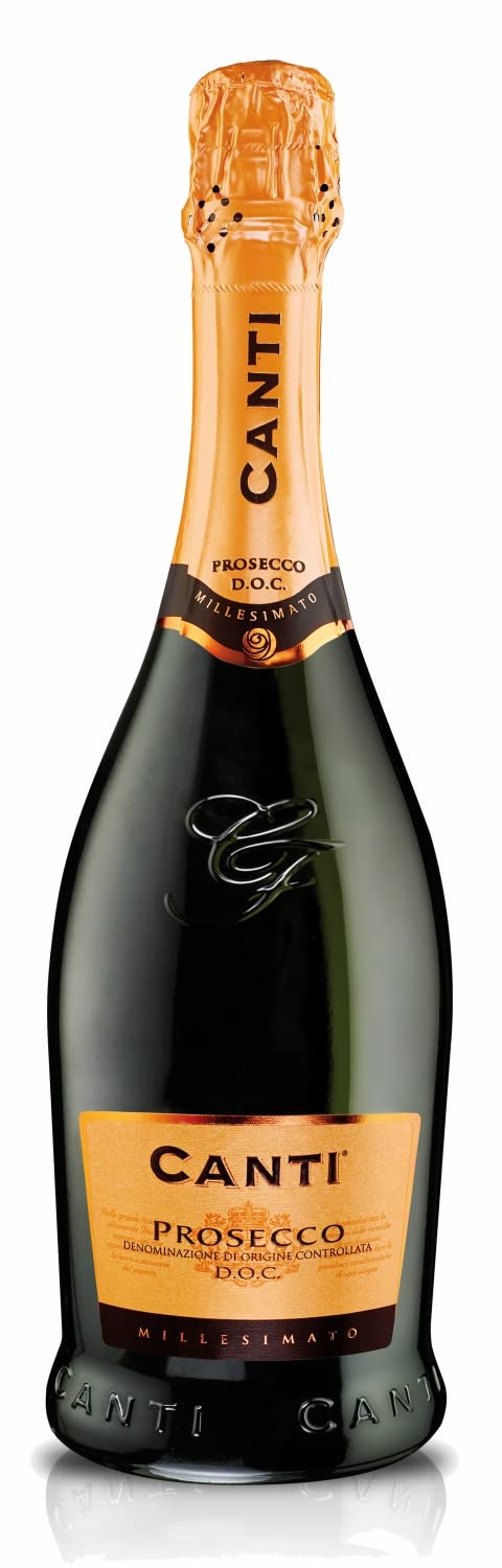 Canti - Prosecco D.O.C. Extra Dry Millesimato, Vino Espumoso Italiano, Uva Italiana Glera de Veneto, Sabor Afrutado y Floral, 6x750 ml