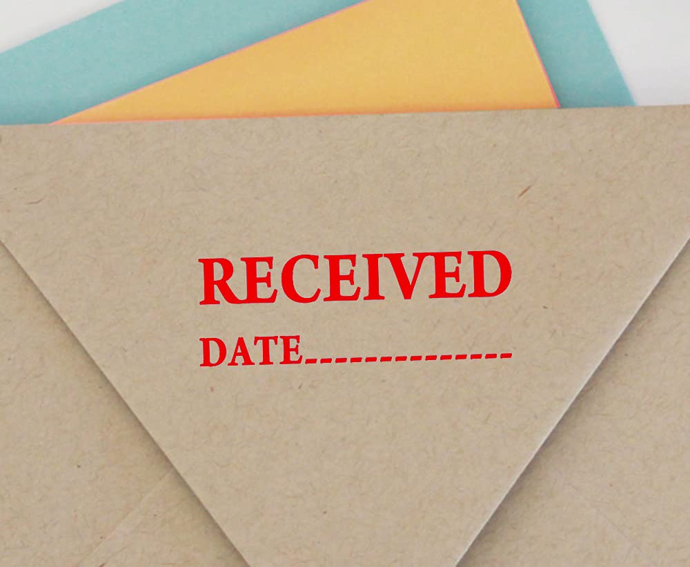 Received Date Self Inking Rubber Stamp Custom Colop Office Stationary P20 Mini Stamper