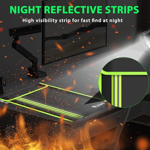 ZJTAPE Feuerfeste und wasserdichte Tasche - 2 Stück Dokumententasche, Feuerfeste Geldtasche, Schutztasche mit Reflektierendem Streifen für Passport、Geld、Zertifikate、Vertrag und Wertsachen