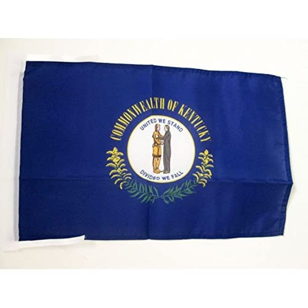 AZ FLAG, Kentucky Flag, 18'' x 12'', 100% Polyester US state of Kentucky Small Banner with Two Cords, Fade Resistant