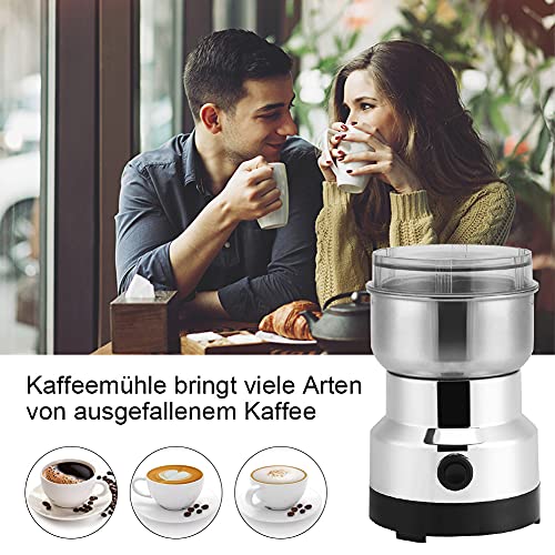 220V-240V-elektrischer Kaffeemühle Kaffeemaschine Edelstahl Gewürzmühle Coffee Grinder aromaschonendes Scheibenmahlwerk… – Bild 7
