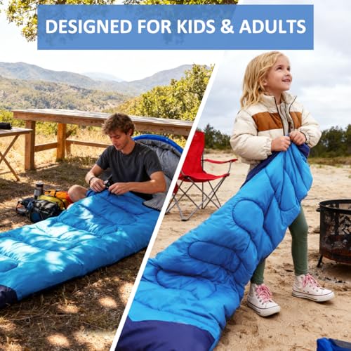 oaskys Camping Sleeping Bag - 3 Season Warm & Cool Weather - Summer Spring Fall Lightweight Waterproof for Adults Kids - Camping Essentials Gear Accessories Hiking Sleep Must Haves - Image 5
