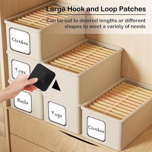 Image of BONZELLA 10 pcs Self Adhesive Hook and Loop Strips Tape 6x6 cm Velcro Tapes, Mosquito net Mounting Tape, Multipurpose Double Sided Hook & Loop Tape for Crafting & Hanging (10, 6cm x 6cm, Black)