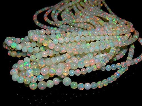 Perles opale éthiopienne 4.5mm pour créer vos propres bijoux bohèmes chics sur fil de 43cm