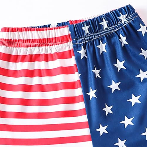 Toddler Boys Athletic Shorts American Flag Cotton Basketball Running Shorts Kids Striped Jogger Pants Summer Clothes4