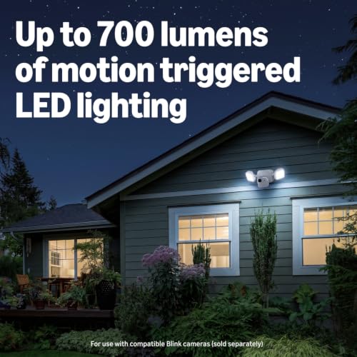 Image of Blink Outdoor Floodlight Mount - Wire-free, 700 lumens, two-year battery life, set up in minutes (White)