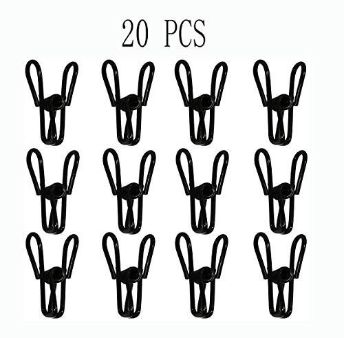 Chip Clips, 20 Pcs 2 Inch Black Steel Clips Pvc-Coated High Elasticity Good Persistence For Clothespins Paper Clips Food Clips Bag Clips Cloth Pins(Black 20Pcs) #TOP7