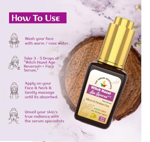 Image of Witch Hazel Face Serum - Balances & Clarifies Skin | Enriched with Witch Hazel Extract | Tightens Pores & Soothes Irritation | All Skin Types - 30ml